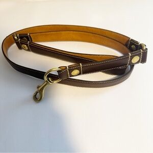 Coach signature “Maximus” large leather dog leash